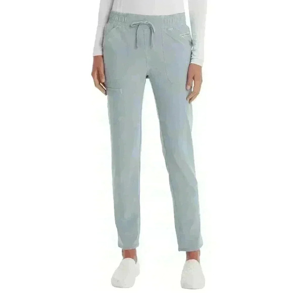 NWT Scrubstar Womens Active Stretch Drawstring Tapered Leg Scrub Pant 3XL Grey - Picture 5 of 12